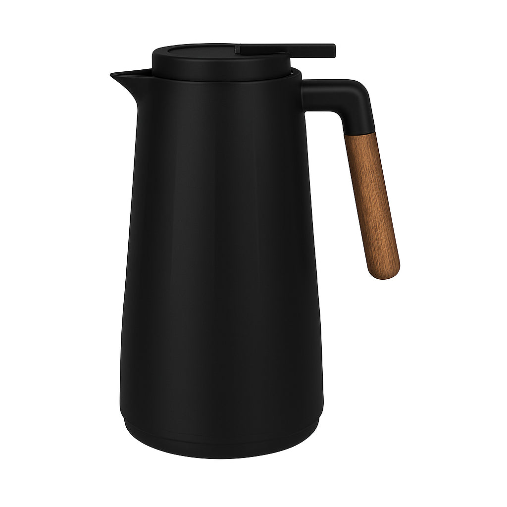 Garrafa Térmica 1 Litro com Alça de Madeira