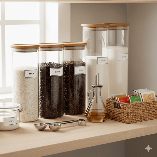 Potes Herméticos lhe ajudam na organização da sua cozinha, lavanderia entre outros locais VibeDoLar