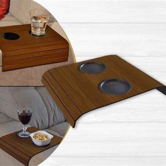 Bandeja de Braço para Sofá com Porta-Copos (Cor Sortida)