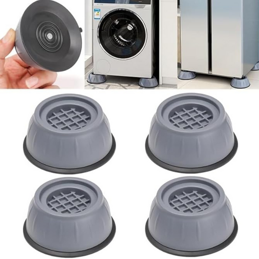 Kit 4 Pés Niveladores Antivibração para Máquina de Lavar