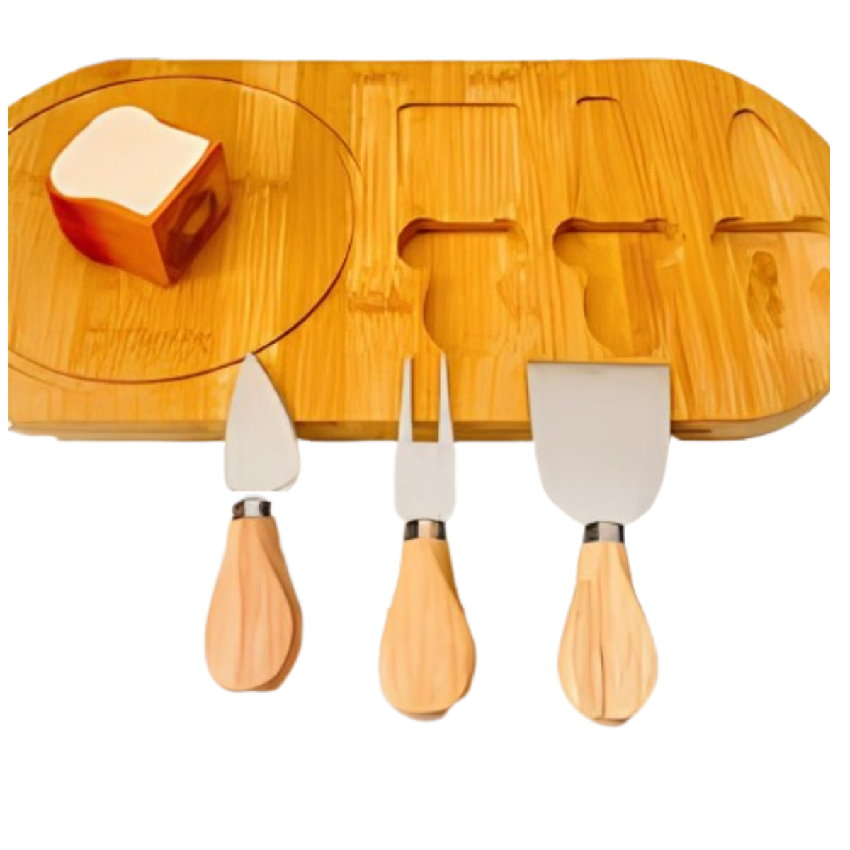 Kit Noite de Vinhos e Frios: Tábua com Espátulas + Abridor Elétrico