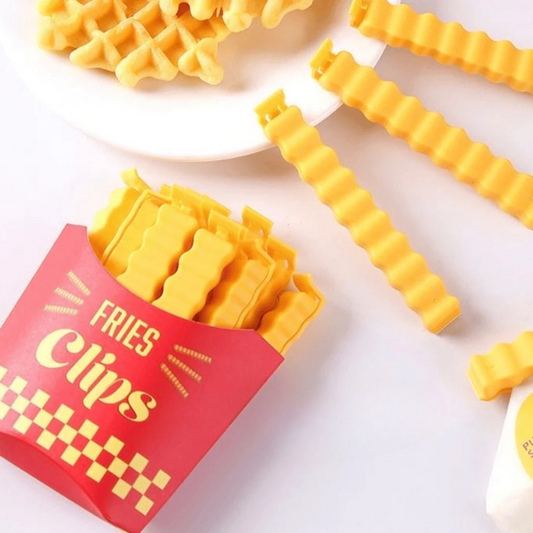 Kit Prendedores de Embalagens Divertido - Design Batata Frita