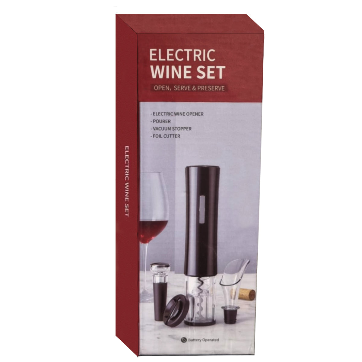 Abridor de Vinho Elétrico Automático (Cor Sortida)