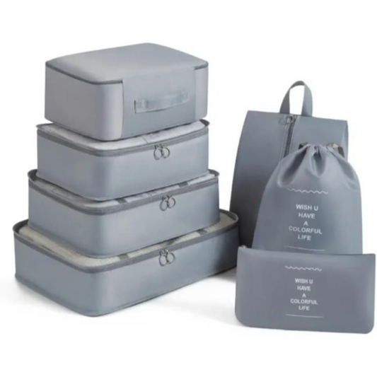 Kit Organizador de Mala para Viagem (7 Peças)