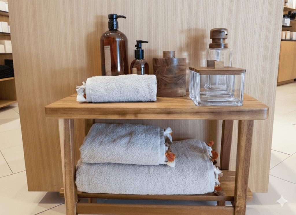 Acessórios de banheiro elegantes e funcionais para organização VibeDoLar